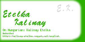 etelka kalinay business card